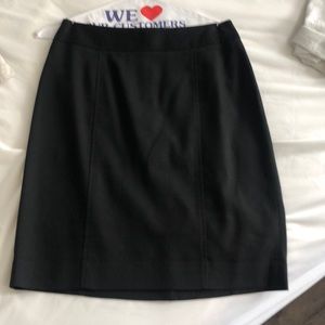 Black linen pencil skirt